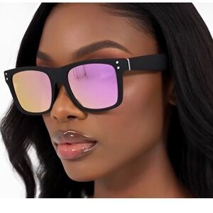 Sunglasses Outdoor Women Cycling Driving Fishing Glasses UV400 Goggle Pink Lens